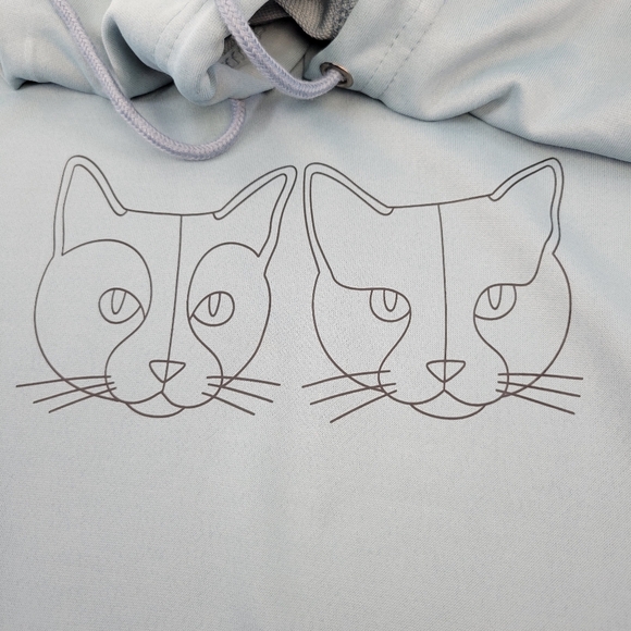 Unbranded Womens Cat Print Hoodie Size Large - Picture 4 of 13